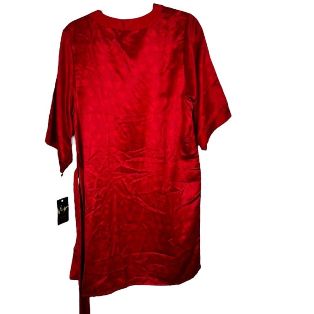 Esmara Lingerie Red Robe With Floral Design Small 4-6 - Picture 2 of 4